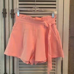 Pink Tie Shorts